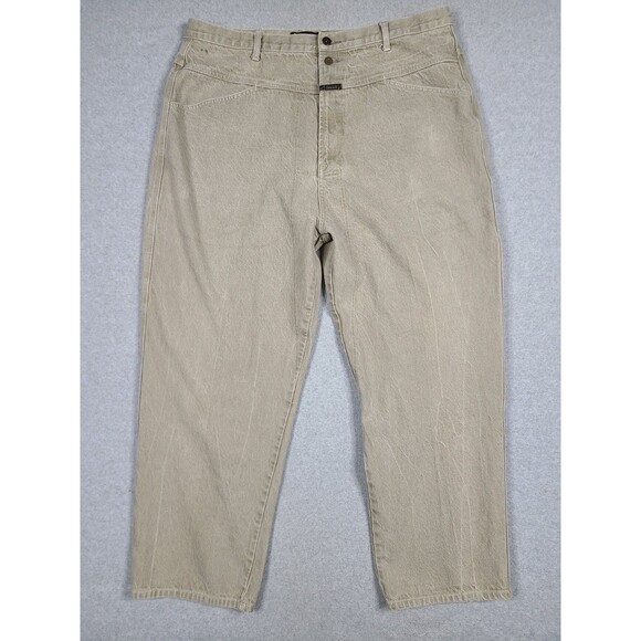 Marithe Francois Girbaud Blue Brand X Jeans Stonewash Brown Baggy 44M 42x30 - Picture 1 of 16